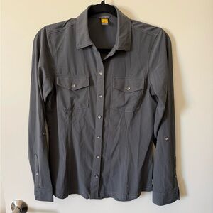Eddie Bauer Women’s Charcoal Button-Up Shirt